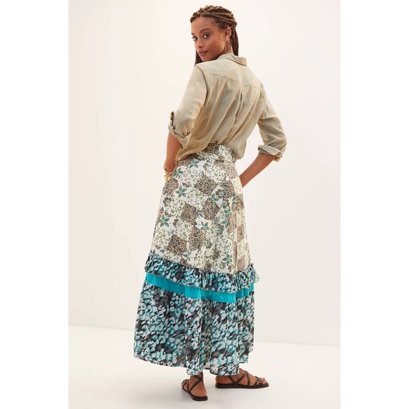 Anthropologie Floral Patchwork Maxi Skirt - Picture 4 of 6
